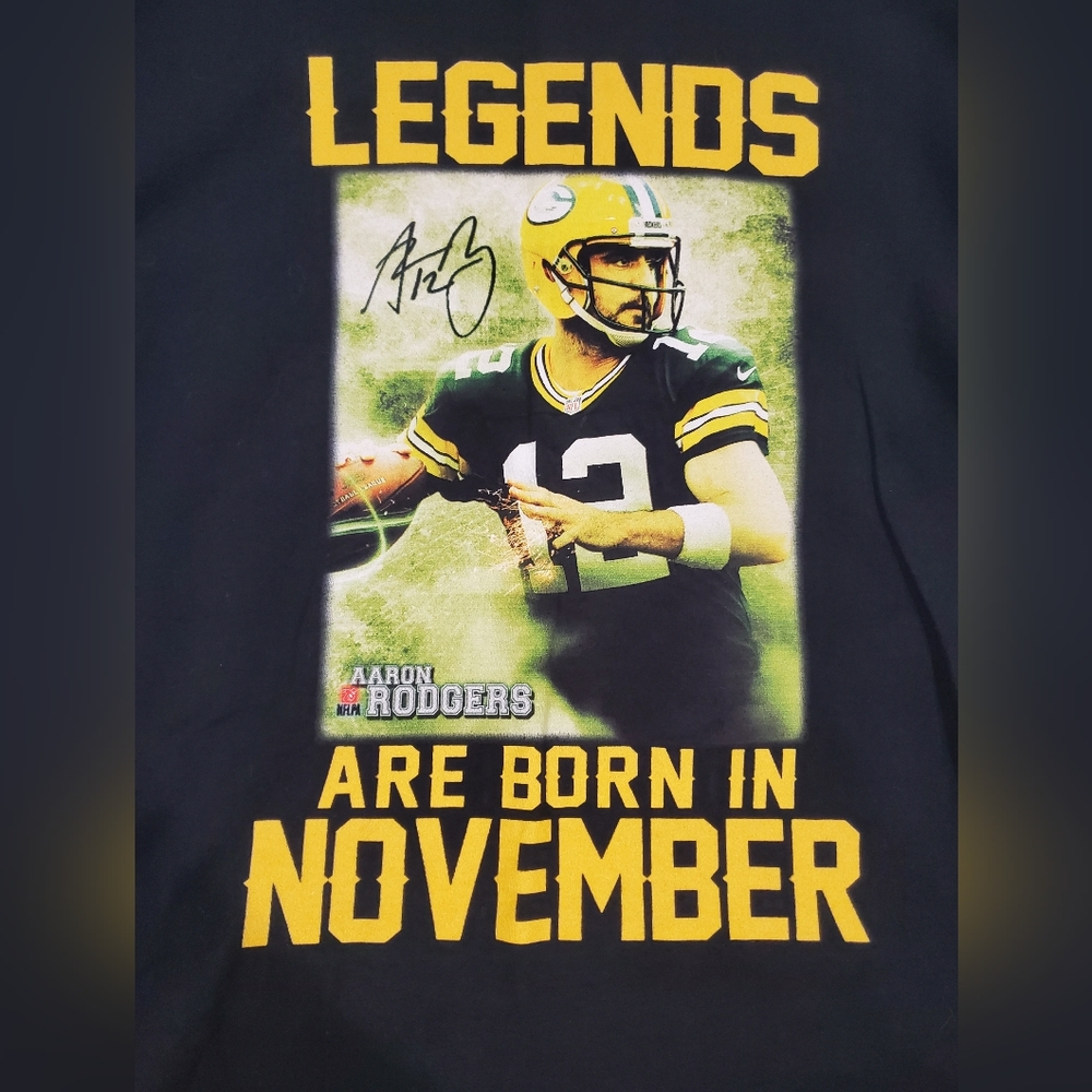 AARON RODGERS Legends T-shirt ☆ Green Bay Packers ☆ Mens XL ☆ EUC - Picture 2 of 6